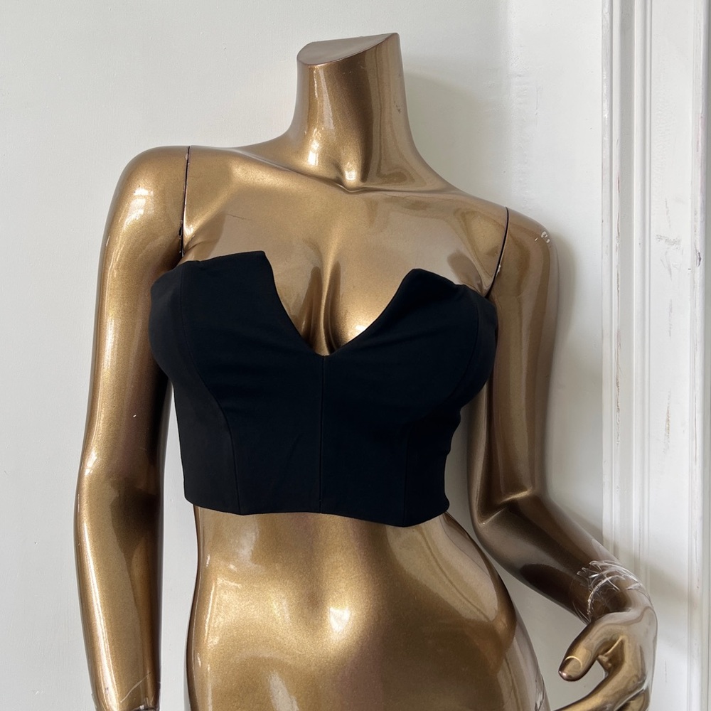 Brand New Hot Miami Styles Elegant Black Strapless Top